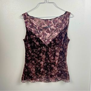 Elie Tahari burnout velvet top